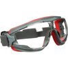 3M Goggles, Anti-Fog, Adjustable Band, 10/CT, Clear Lens, Gray, PK10 MMMGG501SGAFCT